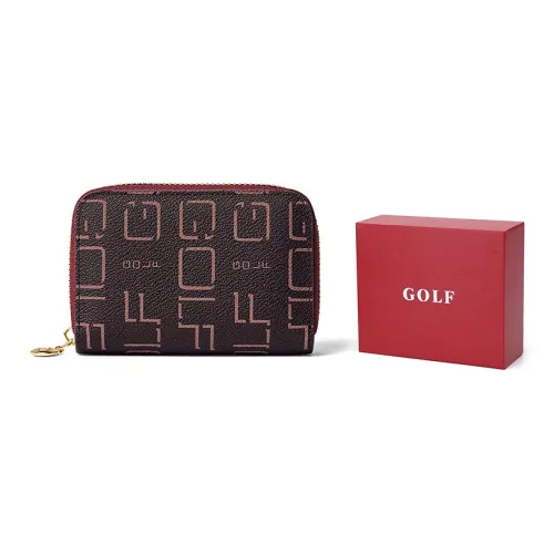 GOLF PVC Картхолдер Стандартный Женский Дымчатый Порошковый Кофе Бургундский Кофе