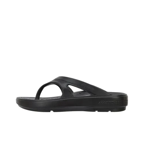 Mizuno Тихий Slip-Resistant Шлепанцы Мужские Черные