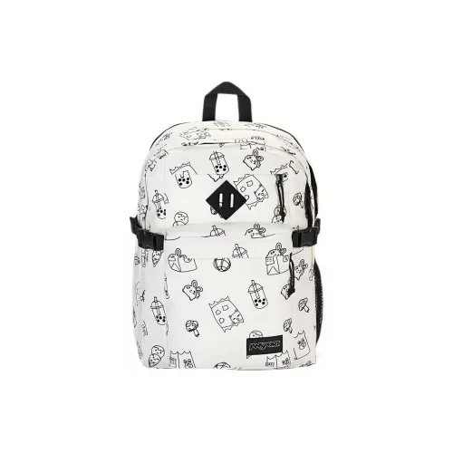 JanSport Полиэстер Ноутбук Сумка Рюкзак Стандартный Унисекс Черный Белый