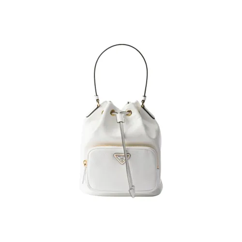 PRADA Duet Кожа Ведрообразная Сумка Сумка через плечо Сумка Женская Белая