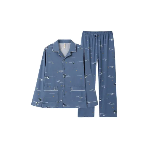 Huggy Kissy Пижамный комплект Мужской Светло-Синий