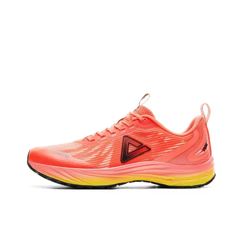 PEAK Устойчивый к истиранию Отскок Низкий Топ Тренировочные Беговые кроссовки Мужской Флуоресцентный Водяной Красный