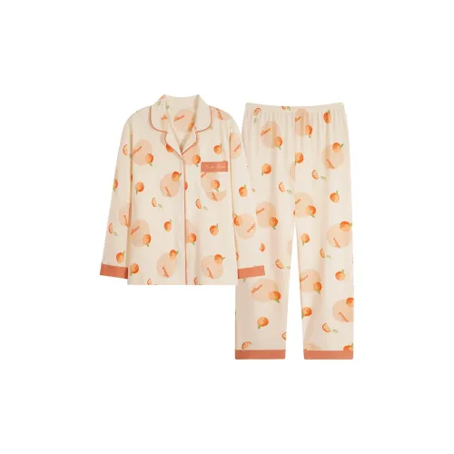 LEZIYUN Пижамный комплект женский оранжевый