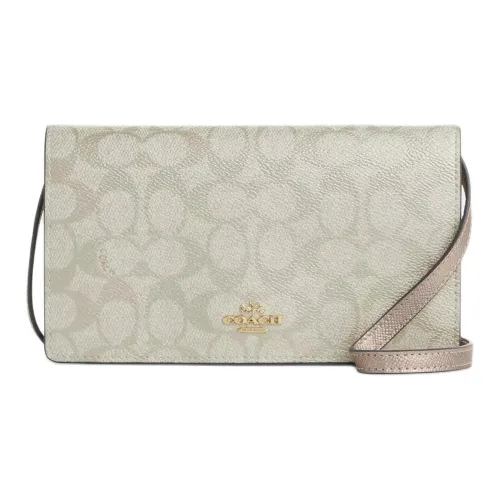 COACH Anna Покрытый холст Сумка через плечо Маленькая женская сумка Shang Pandora