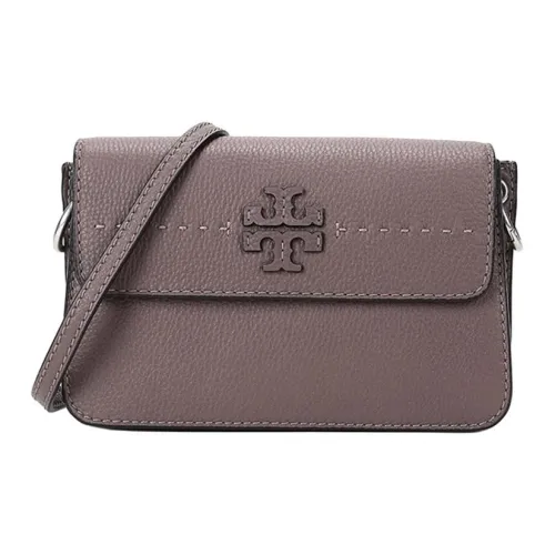TORY BURCH McGraw Коровья кожа Сумка через плечо Женская Коричневая