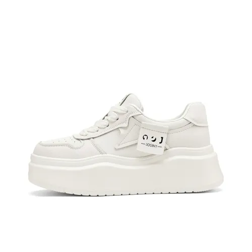 JOSINY Флис с подкладкой, термический, стиль Fashion Sporty, универсальный, белый, кроссовки, кэжуал, женский, экрю