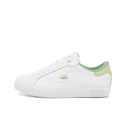 LACOSTE Powercourt Low Топ Кроссовки для скейтбординга Женские Белые Зеленые