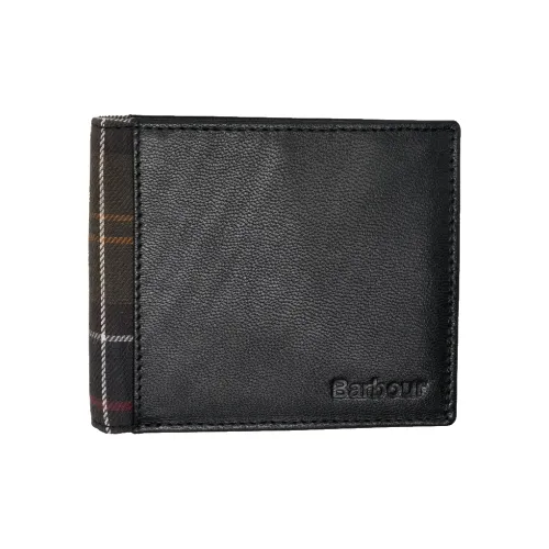 BARBOUR Хлопок с кожаной отделкой держатель для карт кошелек мужской черный