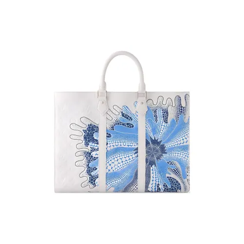 LOUIS VUITTON Yayoi Kusama Коллаборация Sac Plat Коровья кожа Сумка через плечо Сумка Мужская Белая