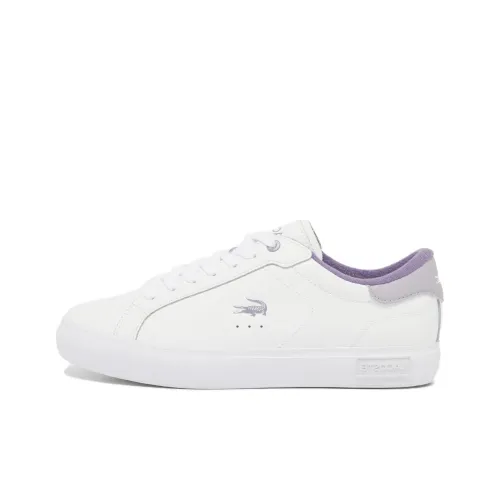 LACOSTE Powercourt Low Топ Кроссовки для скейтбординга Женские Белые Фиолетовые