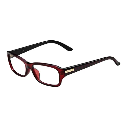 GUCCI Ацетат Прямоугольные Оправы для Очков Женские Темно-Красный