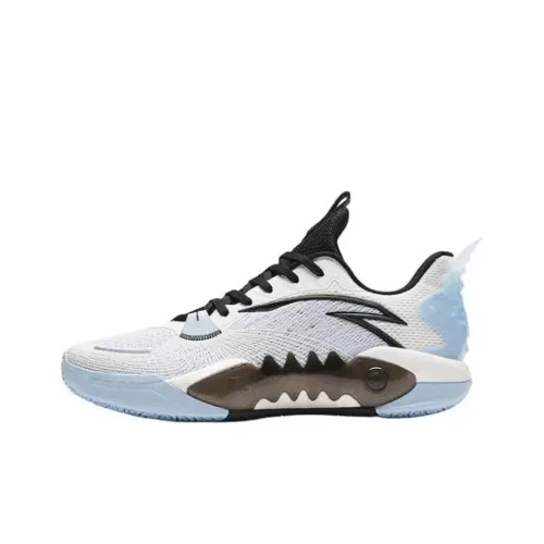 ANTA Frenzy 5team Slip-resistant и дышащие низкие баскетбольные кроссовки для мужчин белые синие черные