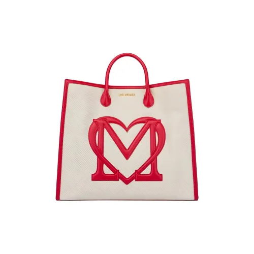 LOVE MOSCHINO Полиуретан Тоут Сумка Сумка для покупок Сумка Обычная Женская Айвори Красный