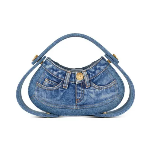 BALMAIN Хлопок Сумка через плечо Сумка Женская Синяя