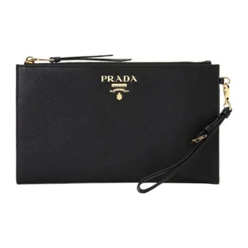 PRADA Saffiano кожа клатч женский черный