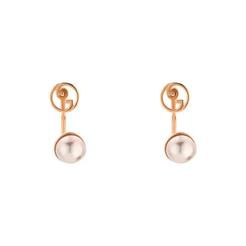 GUCCI Металл Смола Серьги Унисекс Розовое золото