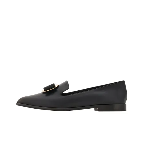 FERRAGAMO Новый Vara Loafers Женские Черные