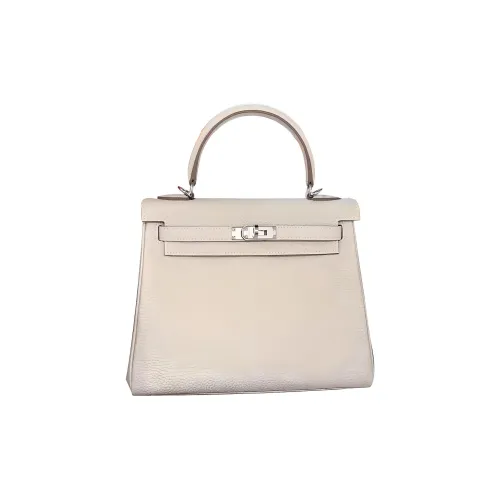 HERMES Kelly Коровья кожа Togo Сумка Kelly Сумка Женская 10 Craie Милкшейк Белый