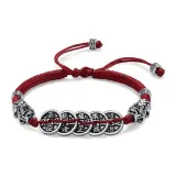 Красный браслет с монетами пяти императоров и китайскими благословенными животными