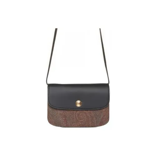 ETRO Хлопок Плечевая сумка Женская Темно-черная