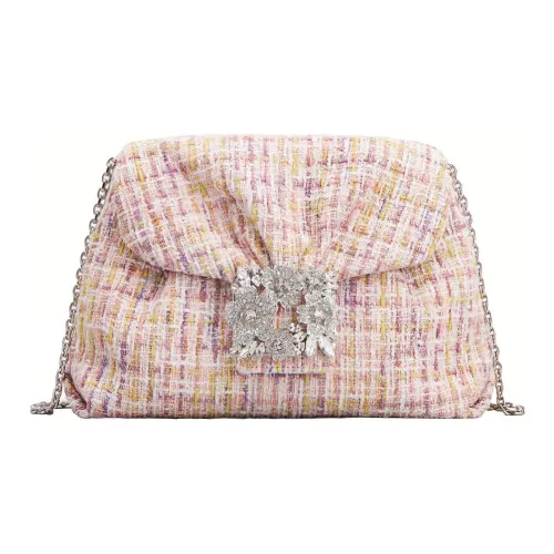 Roger Vivier Люрекс Клатч Мини Женский Розовый