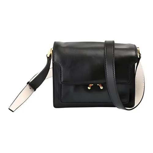 MARNI Основная часть Телячья кожа Сумка через плечо Сумка на плечо Женская Черная