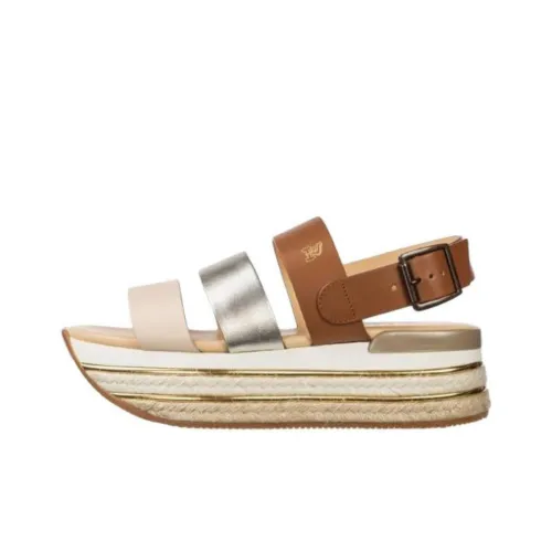 HOGAN H222 Пляжные сандалии 5,5 см Женские Бежевые