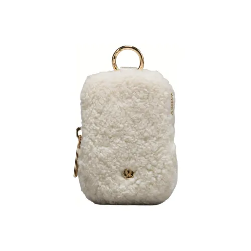 lululemon Брушированная ткань кошелек для монет стандартный женский белый