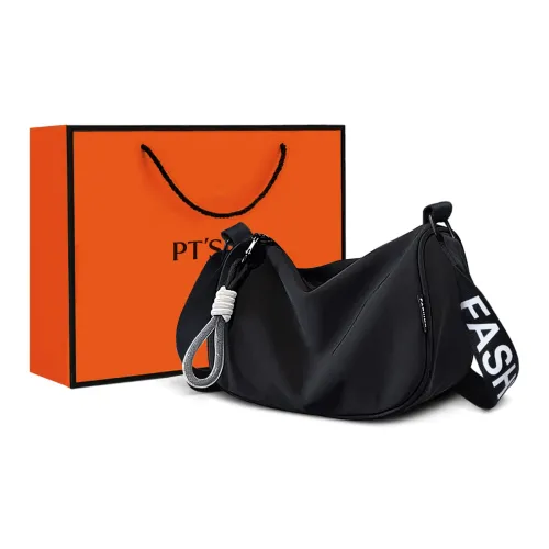 PT'SON Ткань Pillow Bag Подмышечная Сумка через плечо Стандартная Женская Черная Белая