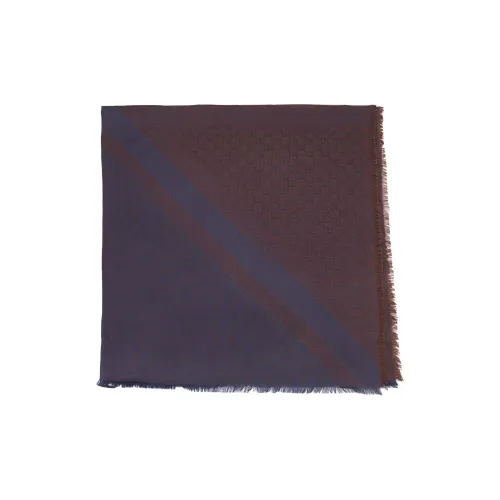 GUCCI GG Шерсть Вязаные Шарфы Женские Серый Синий