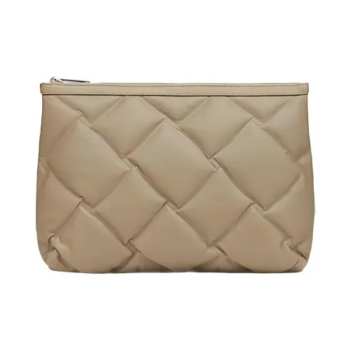 Bottega Veneta Клатч из коровьей кожи мужской бежевый