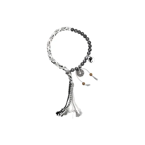 JIBAINANXI Сплав Блестящий Камень Ручная Работа Хлопковая Нить Вязаная Ткань Браслеты Унисекс