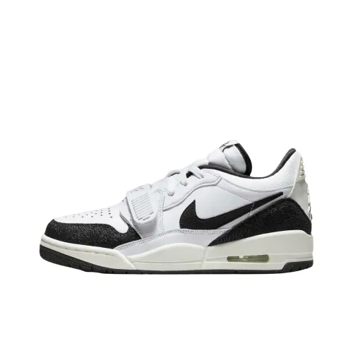 Джордан Legacy 312 Нижняя юбка Устойчивая к истиранию Низкий топ Винтажные баскетбольные кроссовки Женские Белый Черный