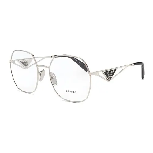 PRADA Металл Круглые Оправы для очков Женские Серебряные