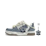 Джинсовый синий, потертый + подарок