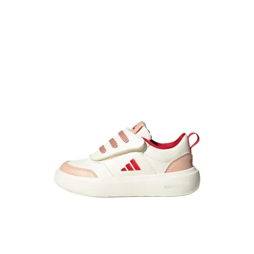 Adidas Cloudfoam Slip-resistant Abrasion-resistant Low Top Kids Lifestyle Shoes White Red Children Aged 3-7 Years Adidas Cloudfoam Slip-resistant Abrasion-resistant Низкие детские повседневные кроссовки Белый Красный Дети 3-7 лет