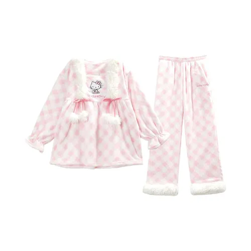 GUKOO x Sanrio Hello Kitty Пижамный комплект для женщин балетный розовый