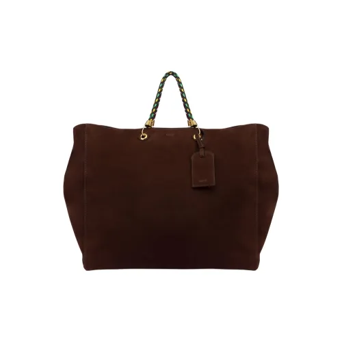 MOSCHINO Замша Тоут Сумка Сумка для покупок Сумка через плечо Сумка Большая Женская Темно-красная