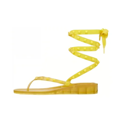 Valentino Rockstud One Ремень Сандалии Женские Желтые