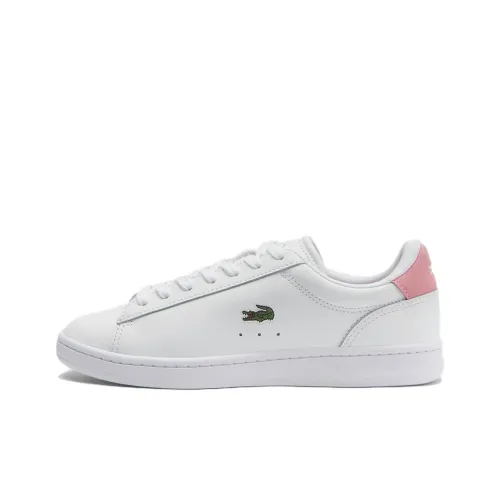 Lacoste Carnaby Low Топ Кроссовки для скейтбординга Женские Белые Розовые