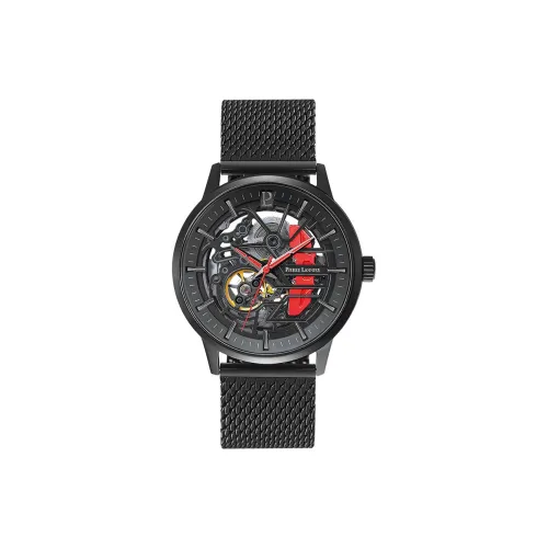 PierreLannier Paddock Наручные часы Механический механизм Нержавеющая сталь Ремень Черный циферблат Мужские часы