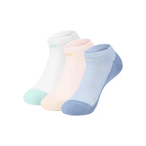 Skechers Sports Collection Ледяной Синий Нефрит Синий Розовая Примула/04KC 3 Упаковка Унисекс Носки