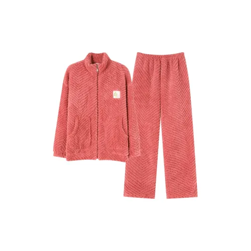 LEZIYUN Пижамный комплект женский оранжевый красный
