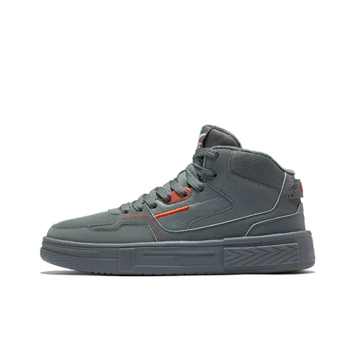 Erke Covenant 3,0 Slip-resistant Abrasion-resistant High Top Skateboard Shoes Men's Dark Cool Gray Эрке Covenant 3,0 Противоскользящие Устойчивые к истиранию Высокие Кроссовки для скейтбординга Мужские Темный Холодный Серый