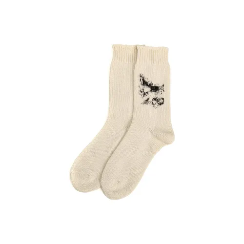 Yohji Yamamoto 1 пачка экрю унисекс MID носки до икры