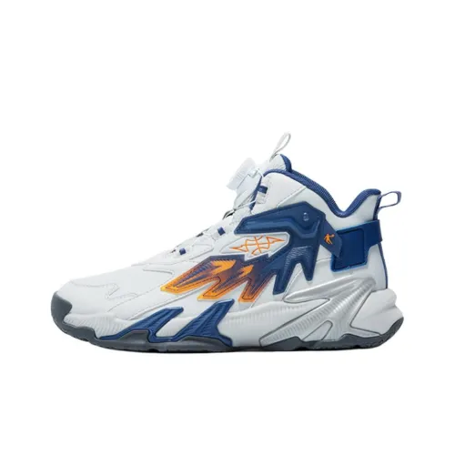 QIAODAN Slip-resistant Abrasion-resistant MID Топ Детские Баскетбольные кроссовки Серый Синий Подростки