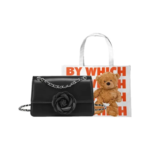 Bywhich ПУ (полиуретан) Сумка через плечо Женская Белая Черная