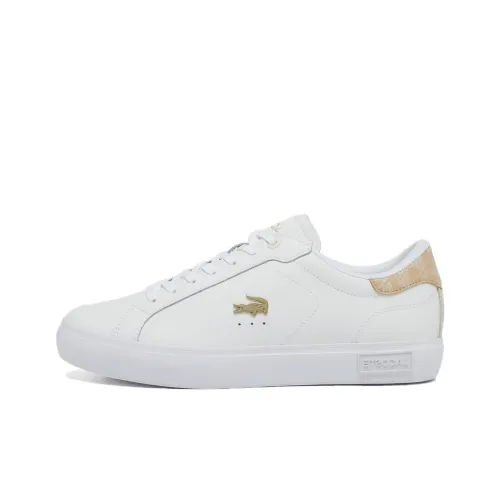 LACOSTE Powercourt Low Топ Кроссовки для скейтбординга Женские Белые Коричневые