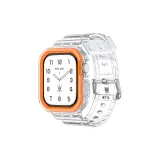 Прозрачный с апельсиновой рамкой