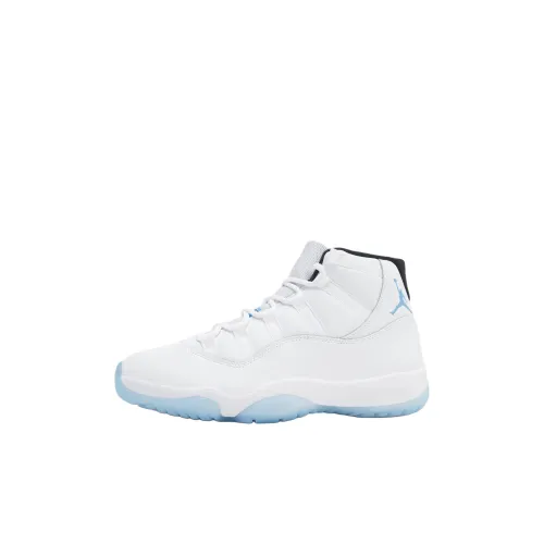 Jordan Air Jordan 11 Детские баскетбольные кроссовки Высокий верх Белый Синий KIDS